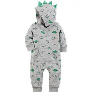 Carter's® Dinosaur Spike Hooded Jumpsuit 🦖